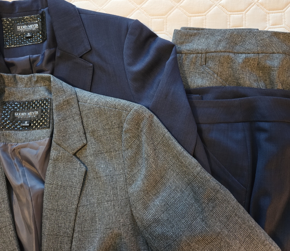 Womens Navy and Gray Suit Set John Meyer 12